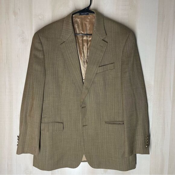 Lauren Ralph Lauren Brown Wool Two Button Blazer Size‎ 44 R - Picture 3 of 13